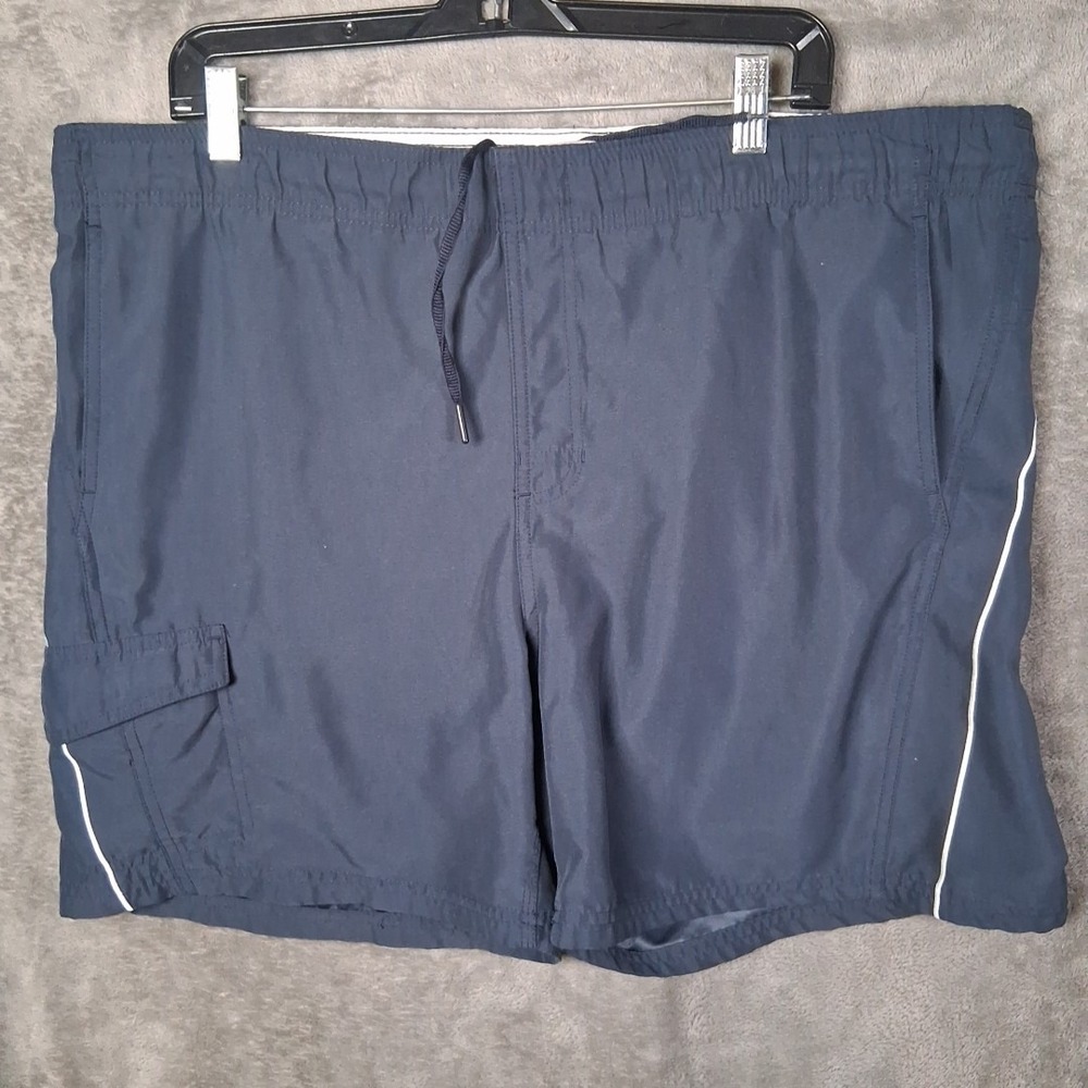 Mens Nike Swim Shorts Size Large Navy Blue 3‎ Pocket Style Inseam 6"